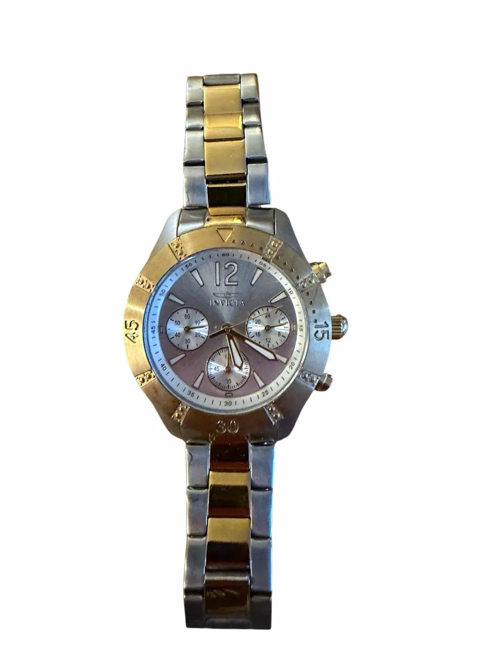 Invicta Two-Tone Gold and Silver Chronograph Watch